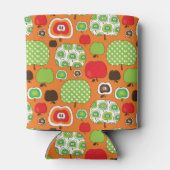 かわいいリンゴのイラストレーションパターン 缶クーラー (裏面)