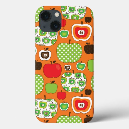 かわいいリンゴのイラストレーションパターン Case-Mate iPhoneケース (裏面)