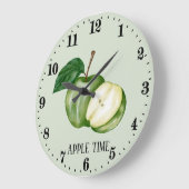 かわいいリンゴのタイムフルーツキッチン ラージ壁時計 (傾斜)