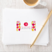 かわいいリンゴのパターン先生キッズパーソナライズされた ラベル (インサイチュ)