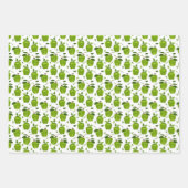 かわいいリンゴのフルーツタイル模様のラッピング紙彼女 ラッピングペーパーシート (正面3)