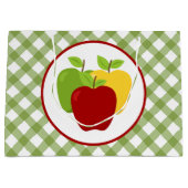 かわいいリンゴのフルーツパーティー ラージペーパーバッグ (正面)