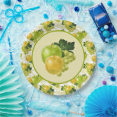 かわいいリンゴのブドウのフルーツパーティー ペーパープレート (パーティー)