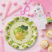 かわいいリンゴのブドウのフルーツパーティー ペーパープレート (パーティー)