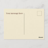 かわいいリンゴのベンダーのフルーツ愛好家の果樹果肉を追加文字 ポストカード (裏面)