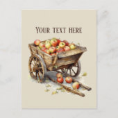かわいいリンゴのベンダーのフルーツ愛好家の果樹果肉を追加文字 ポストカード (正面)
