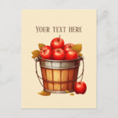 かわいいリンゴの売り手 カスタマイズ可能 ポストカード (正面)