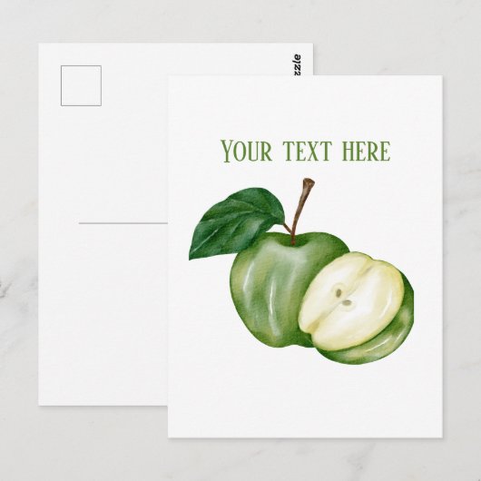 かわいいリンゴの売り手 カスタマイズ可能 ポストカード (正面/裏面)