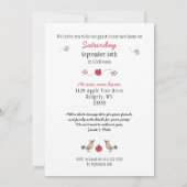 かわいいリンゴの木の新築祝いパーティー招待状 招待状 (裏面)