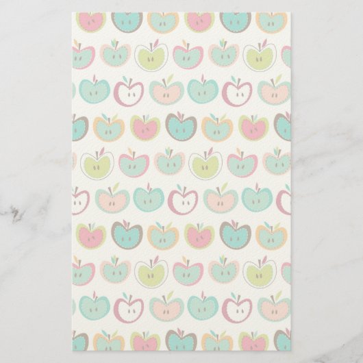 かわいいリンゴの柄 便箋 (正面)