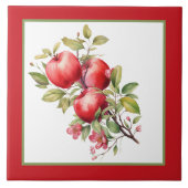 かわいいリンゴの水のカラーキッチン タイル (正面)