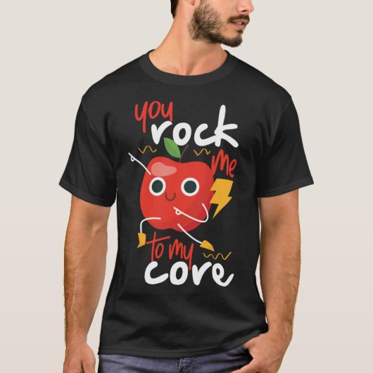 かわいいリンゴの芯に私を揺り動かす Tシャツ (正面)