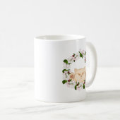 かわいいリンゴの花猫。愛 コーヒーマグカップ (正面右)