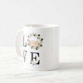 かわいいリンゴの花猫。愛 コーヒーマグカップ (正面左)