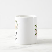 かわいいリンゴの花猫。愛 コーヒーマグカップ (中央)