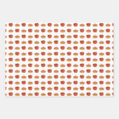 かわいいリンゴ引用文 ラッピングペーパーシート (正面)