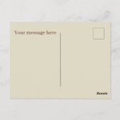 かわいいリンゴ愛好家のベンダーのフルーツ追加メッセージ ポストカード (裏面)