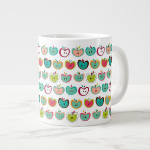 かわいいリンゴ柄 ジャンボコーヒーマグカップ