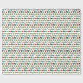 かわいいリンゴ柄 ラッピングペーパー (フラット)