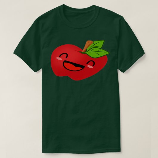 かわいいリンゴ絵文字 Tシャツ (デザイン正面)