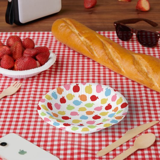 かわいいリンゴ ペーパーボウル (ピクニック)