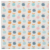 かわいいリンゴ（白） ファブリック (見本)