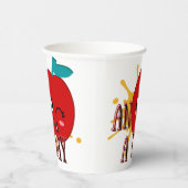 かわいいリンゴ 紙コップ (右)