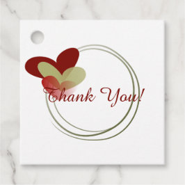 かわいいリースとハート フェイバータグ