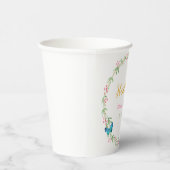 かわいいリース、ビー&バタフライベビーシャワー 紙コップ (右)