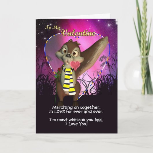 かわいいリーズFootballyファンのバレンタインデーカード シーズンカード (正面)