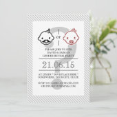 かわいいリールボーイまたはリールガールベビーシャワー招待状 招待状 (スタンド正面)