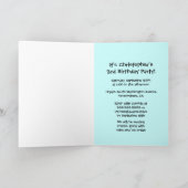 かわいいルアウ（ハワイ式宴会）少年の誕生日パーティーの招待カード 招待状 (内部)