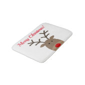 かわいいルドルフのトナカイとメリークリスマスバスマット バスマット (アングル)