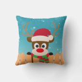かわいいルドルフ赤い鼻トナカイ |装飾用クッション クッション (裏面)