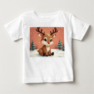 かわいいルドルフ ベビーTシャツ