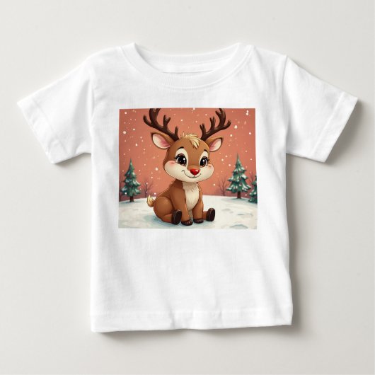 かわいいルドルフ ベビーTシャツ (正面)