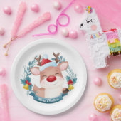 かわいいルドルフ ペーパープレート (パーティー)