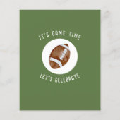 かわいいルーキーサッカーバジェット誕生日招待状 (裏面)