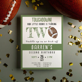 かわいいルーキーサッカーバジェット2nd誕生日招待状