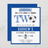 かわいいルーキーサッカー予算第2期招待状 (正面/裏面)