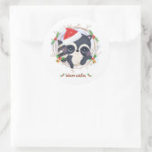 かわいいルーンの暖かい願いレタリング ラウンドシール (バッグ)