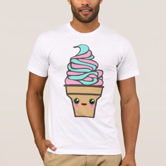かわいいレイブアイスクリームコーン Tシャツ (正面)