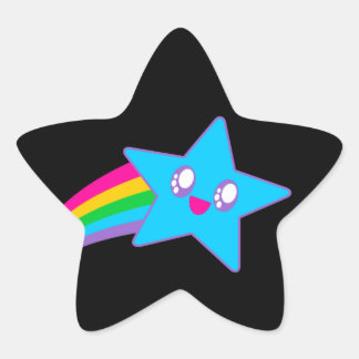 かわいいレイブネオンスターレインボー 星シール