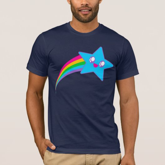かわいいレイブネオンスターレインボー Tシャツ (正面)