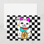 かわいいレイブラッキーネコマネリャクネコ ポストカード (正面/裏面)