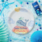 かわいいレインボインスティングレイホエールフィッシュバースデーパーティー ペーパープレート (パーティー)