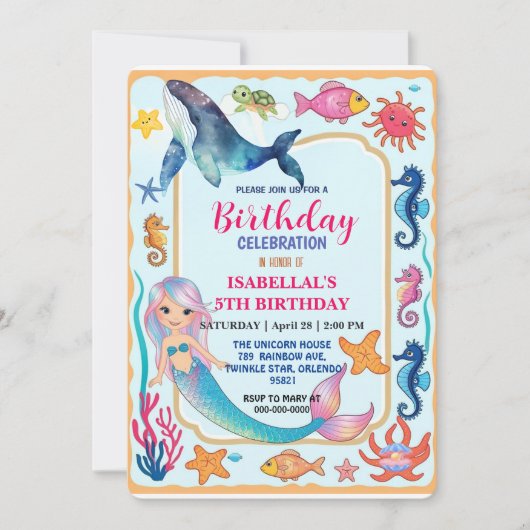 かわいいレインボインマーメイドウミガメのジンベイザーズ セーブザデート (正面)