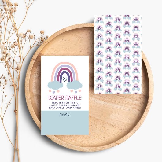 かわいいレインボーおむつラッフルエンクロージャカード エンクロージャーカード