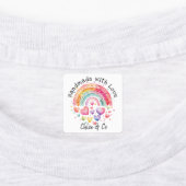 かわいいレインボーとハートで手作り ラベル (貼付)