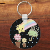 かわいいレインボーウェザーパターンかわいい キーホルダー (正面)